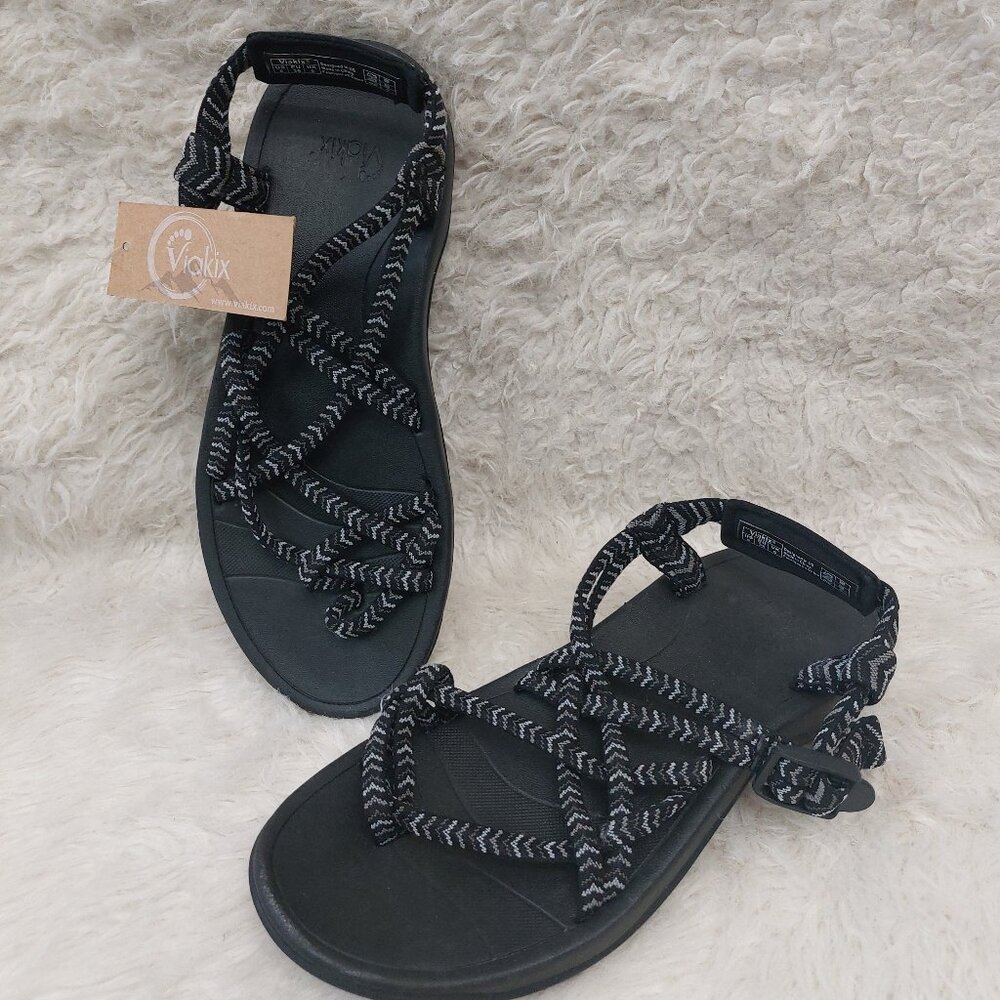 Viakix Women's Walking sandals in Black US 8 EU 39